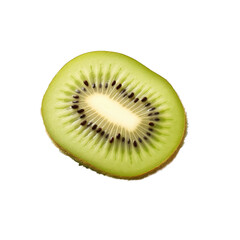A kiwi slice alone on transparent background