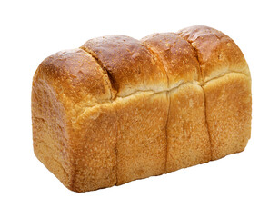 Japanese milk bread isolated on a transparent background