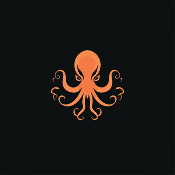 Octopus in cartoon, doodle style. 2d vector illustration in logo, icon style. 