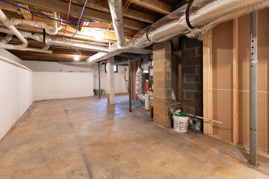 unfinished basement