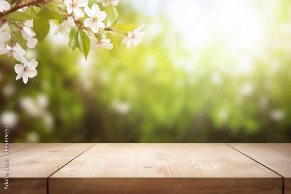 Poster table background and spring time