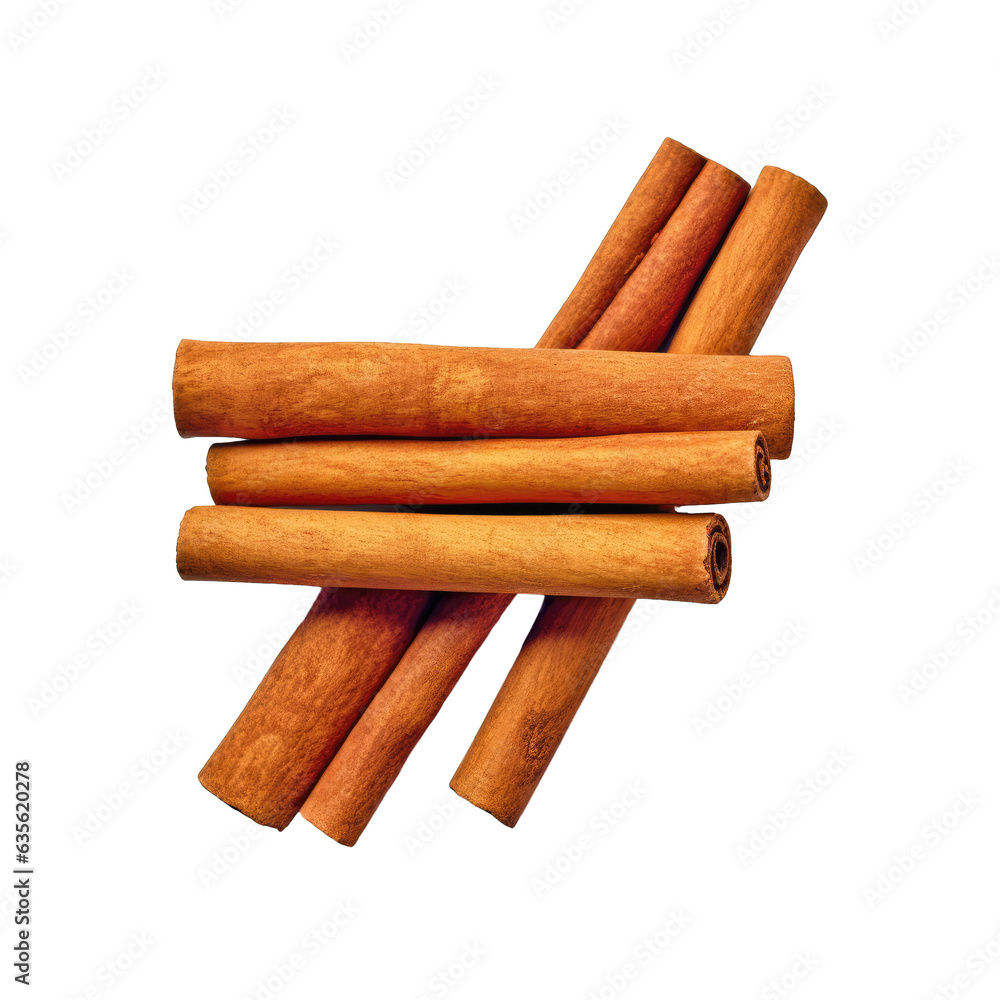 Sticker transparent background with cinnamon