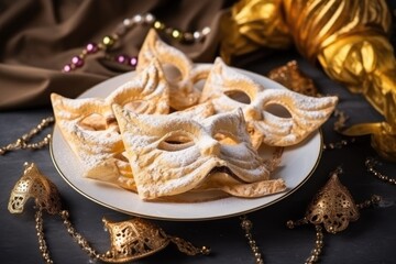 Typical fried pastry of italian carnival