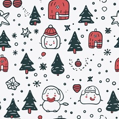 Enchanting Christmas Elegance: Seamless Pattern Background