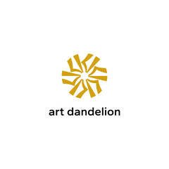 Logo of an abstract dandelion brought to life through a conceptual design. Symbolizing resilience and the beauty of nature's simplicity. Vector illustration.