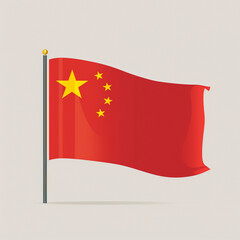 country flag illustration for China, vector style  