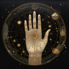 magische Hand Astronomie Sternenbild magic hand astronomy constellation