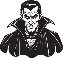 Dracula head, Scary Dracula, Vampire, Halloween Dracula, Vector illustration, SVG