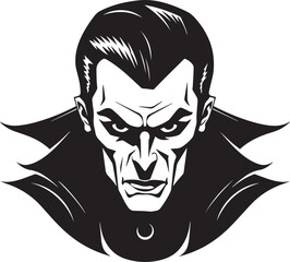 Dracula head, Scary Dracula, Vampire, Halloween Dracula, Vector illustration, SVG