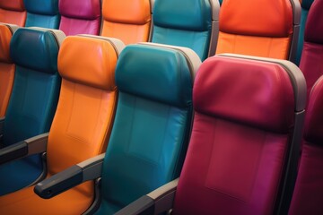 Obraz premium Background Of Airplane Seats