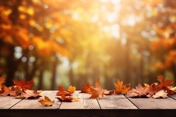 Naklejka na ściany i meble Beautiful Autumn Landscape With Colorful Foliage for advertisement