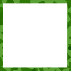 Frame green border square shape isolated overlay transparent png