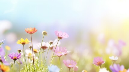Colorful floral meadow background