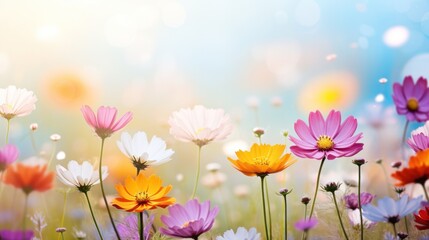 Colorful floral meadow background