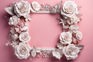 Creative Composition Of A White Vintage Frame