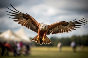Obraz premium Selective Focus On Red Kite In The Air