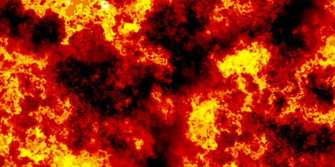 Fototapeta premium fire flame red gold yellow clouds sky background texture bg wallpaper explosion