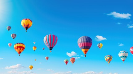 Naklejka premium hot air balloon in sky. Generative AI