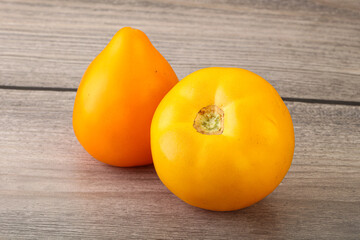 Ripe yellow bright juicy tomato