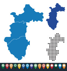 Set maps of Western Transdanubia province