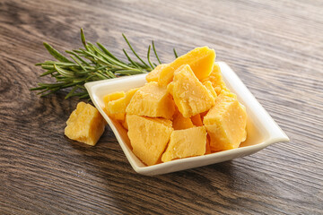 Pieces of delicous parmesan cheese