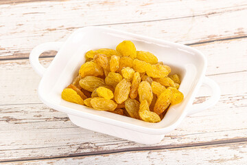 Yellow raisin - dry grape berries