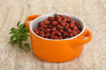 Red kidney bean in the bowl