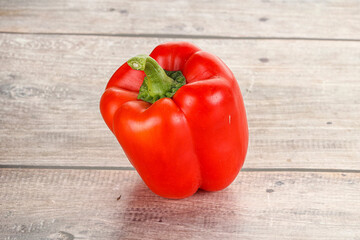 Ripe red Bulgarian bell pepper