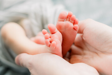 Obraz na płótnie Canvas Newborn baby feet