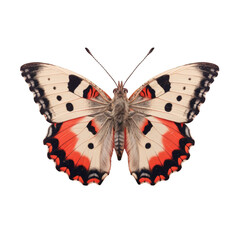 Naklejka premium Red Spot Sawtooth butterfly isolated on transparent background