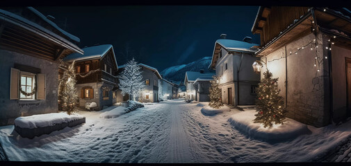 Captivating Christmas Elegance: Step into the Enchanting Snowy Village of Alpine Holiday Dreams!