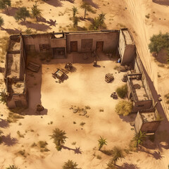 DnD Map Desert Oasis Ruins Unveiled