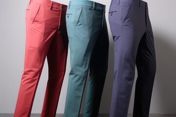High-quality brand Men's Pants. Slim Fit. Sportswear. Solid color golf pants with side pockets.
