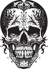 tribal skull tattoo