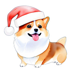 generative ai, dog with santa hat
