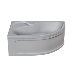 bathtub isolated on a white background, 3D illustration, and a CG render