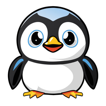 penguin cartoon isolated on white