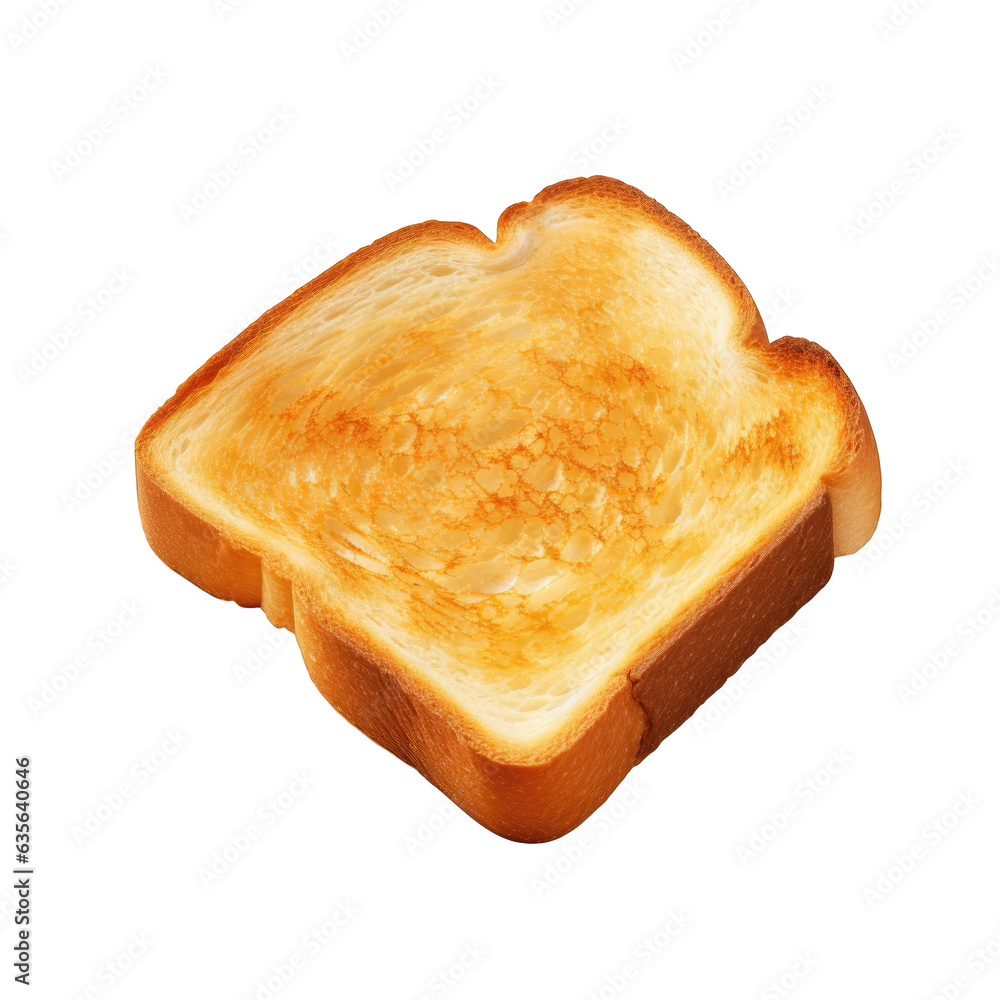 Poster A lone toast slice positioned against a transparent background