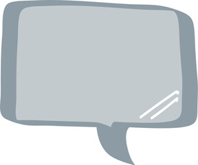 Colorful pastel blue color speech bubble balloon icon sticker memo keyword planner text box banner, flat png transparent element design