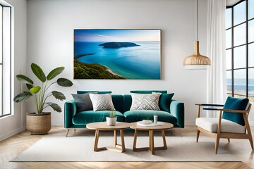 modern living room with sofa