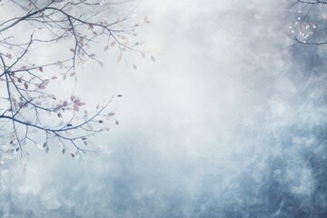 Winter forest natural background