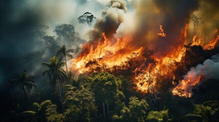 Fire in the tropical forest