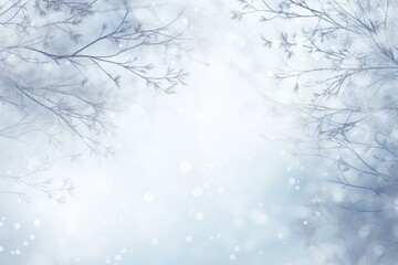 Winter forest natural background