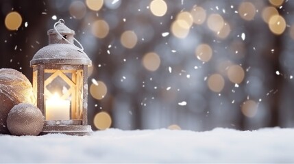 Winter forest natural background