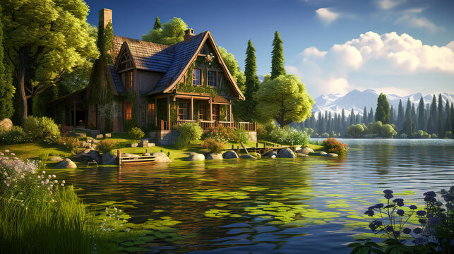 House On The Lake Art
