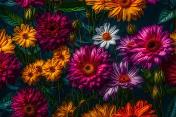 Fototapeta na wymiar colorful flowers background nature wallpaper