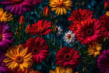 colorful flowers background nature wallpaper