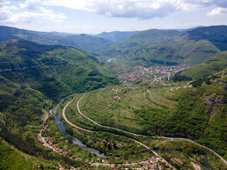 Aerial view of iskar gorge, Balkan Mountains, Bulgaria