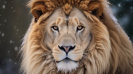 Lion king , Portrait Wildlife animal. Design ai