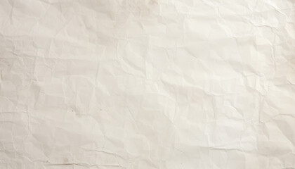 Fototapeta premium crumpled creased crinkled paper texture white cream color pattern background wallpaper
